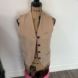 Tan Corduroy Women's Vest